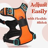 rabbitgoo Large Dog Harness No Pull Front Back Clips Reflective Orange L view 6