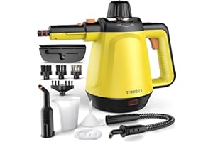 STMWORLD Steam Cleaner, Deep Cleaning Steam Cleaner for Home, 1200W Handheld Steam Cleaner with 10 Tools, Natural Steamer for Cleaning, Handheld Steamer for Bathrooms, Kitchens, Windows, Shower, Grout,Tile,Car