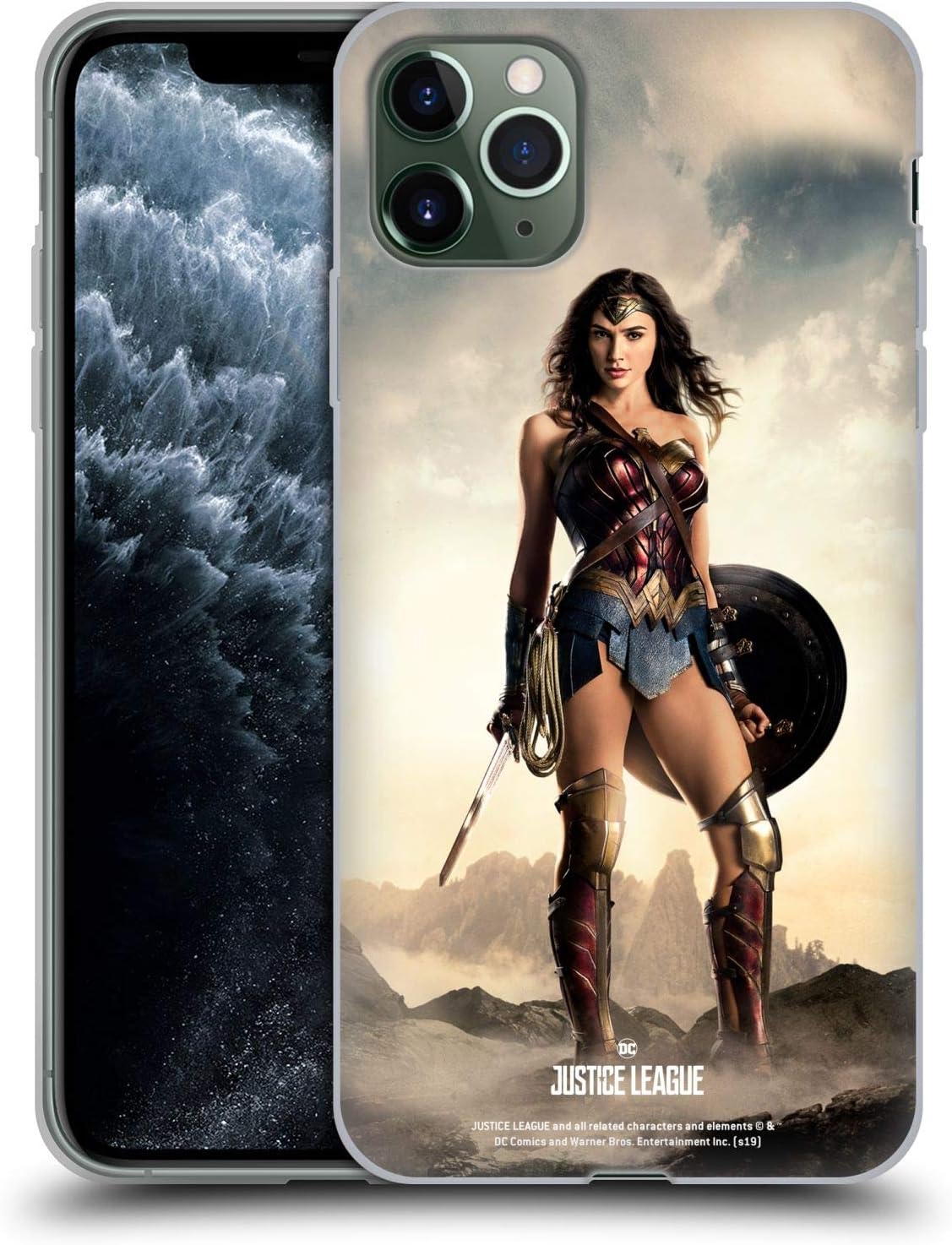 Head Case Designs Officially Licensed Justice League Movie Wonder Woman Character Posters Soft Gel Case Compatible with Apple iPhone 11 Pro Max