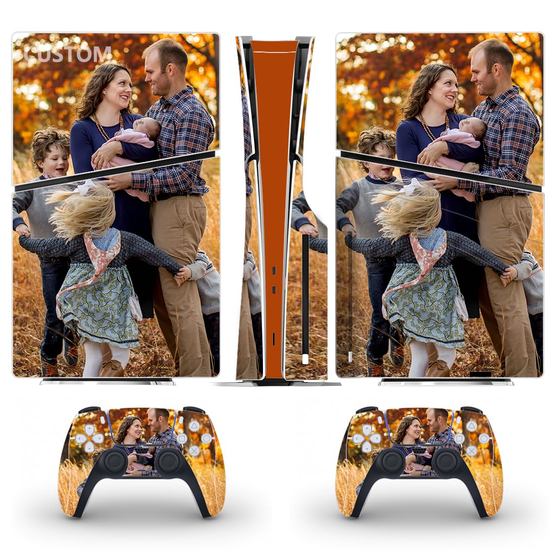Custom Vinyl Skin Sticker Cover for PS5 Slim Disc Edition Console and Controller Personalized PS5 Slim Skin Decal Sticker