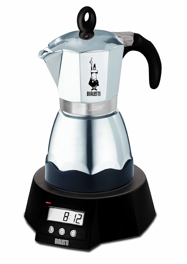 Bialetti Easy Timer Italian coffee maker 6 cups aluminum Amazon