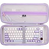 Hard Storage Case for EPOMAKER Ajazz AK820 Pro 75% Wireless Mechanical Keyboard - Travel Case for EPOMAKER P75 /Aula F75 / Galaxy70 /Aula F75/MAX Keyboard(Box for Sale) (Purple)