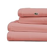 Lacoste 100% Cotton Percale 4-Piece Sheet Set