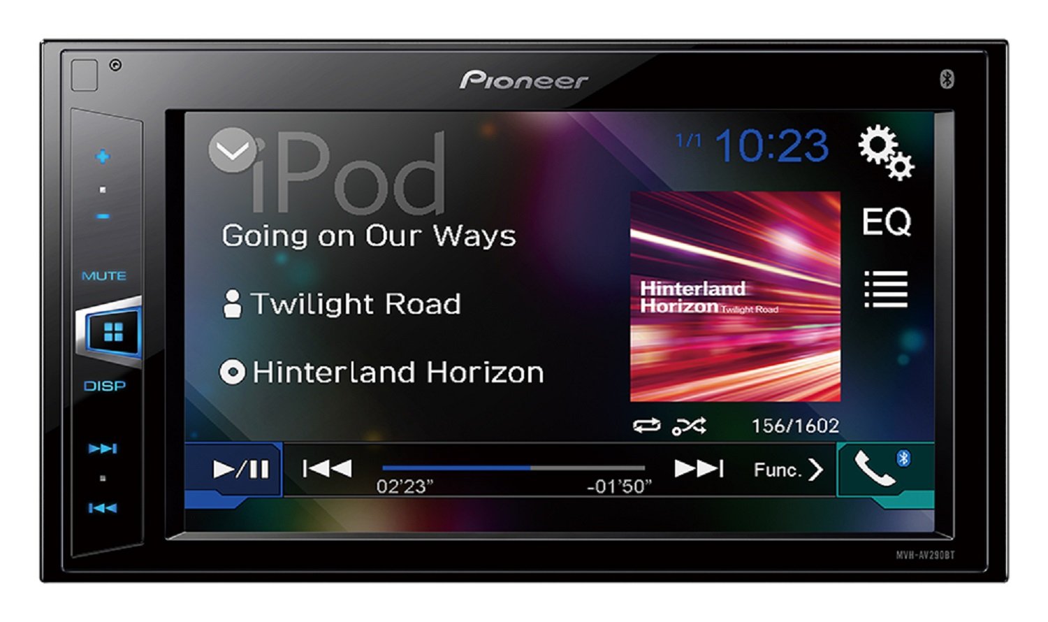 Pioneer MVH-AV290BT 6.2" Double-DIN In-Dash Digital Media A/V Receiver with Bluetooth