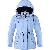 Skieer Women's Waterproof Ski Jacket Hooded Winter Puffer Jacket Warm Snow Coat