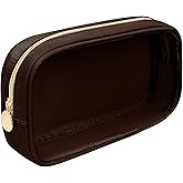 KOTORA Clear Makeup Bag Cosmetics Bag Mini Small Pouch Purse TSA Approved Toiletry Bags Zipper Pink Cute Pouches Make Up Travel Toiletry Car Accessories Essentials for women Men