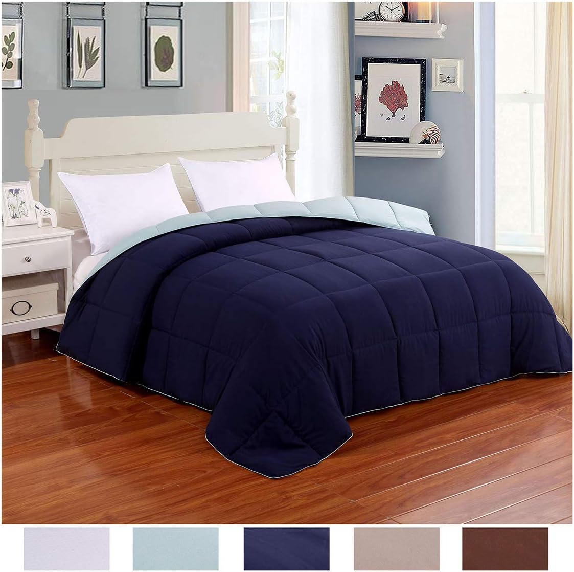 Amazon Com Homelike Moment Reversible Lightweight Comforter All