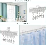 SEGNAYEN Flexible Curtain Track Bay Window 2.5m White PVC with Fittings view 3