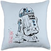 Star Wars R2-D2 Japan Sumi-e Ink Wash Painting Style Throw Pillow