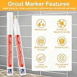 Sheryl&Rain 10 Pcs Tile Grout Pen White Replacement Nibs Anti-Grout view 5