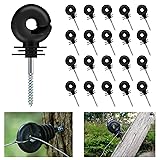 VinBee 20pcs Black Electric Fence Insulator