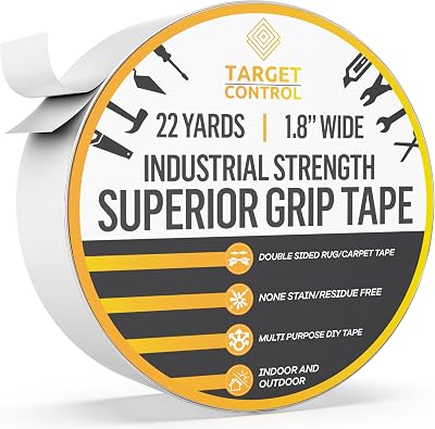 Target Control 65ft Double Sided Carpet Tape Heavy Duty Non Slip Rug Tape