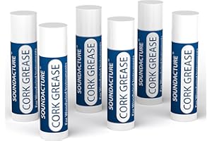 SOUNDACTURE 6PCS Cork Grease for Clarinet, Saxophone, Alto Sax, Woodwind Instrument Maintenance, Lubricant for Cork Joints, E
