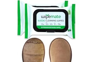 WIPEMATE Premium Suede Cleaner Wipes, Quick Wipes for Home or Travel, Removes Dirt, Grime & Stains, Cleaning Wipes for Suede Shoes, Boots, Bags, Etc. – 20 Count [Two Pack]