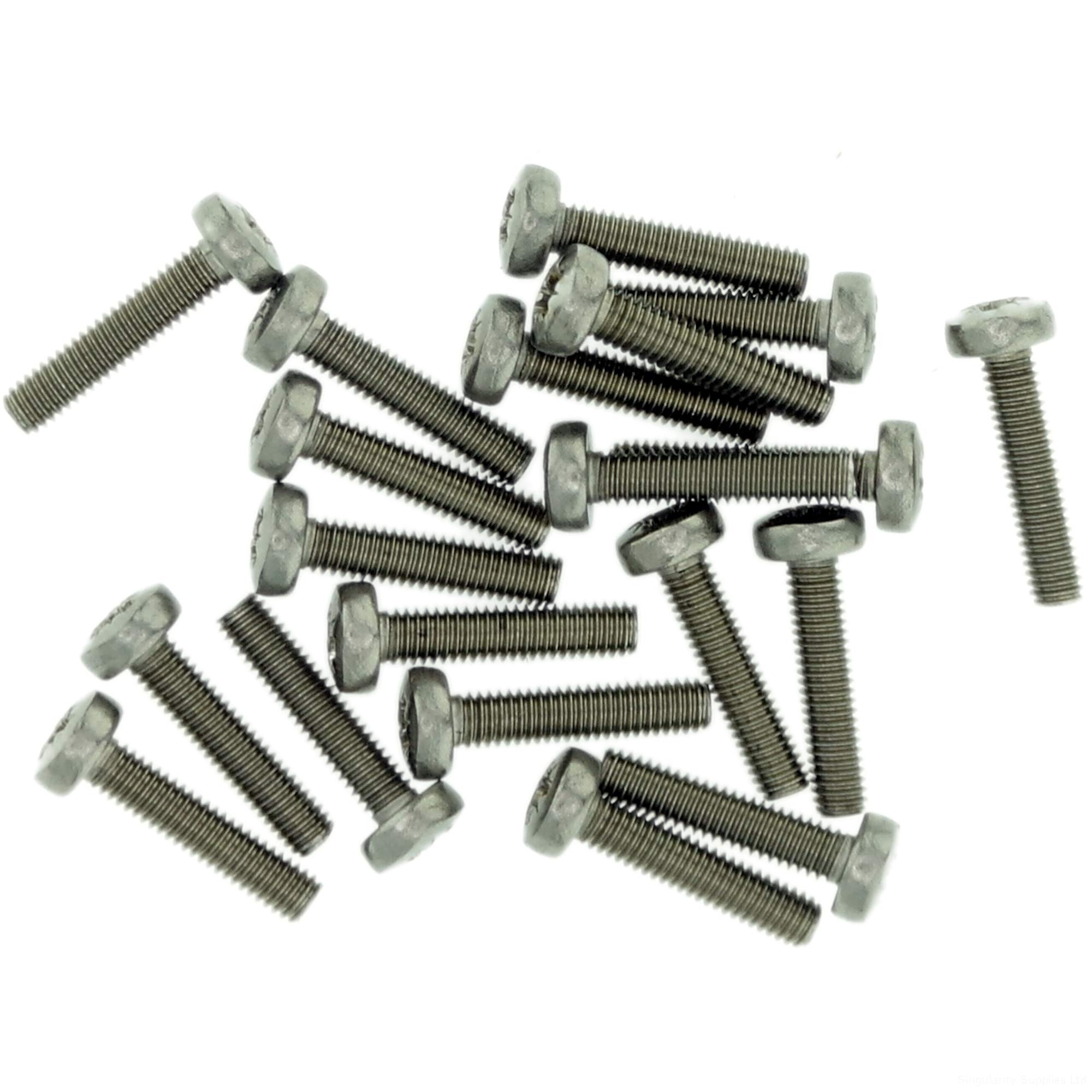 M2.5 (2.5mm x 5mm) Pozi Pan Machine Screw (Bolt) - Stainless Steel (A2) (Pack of 20)