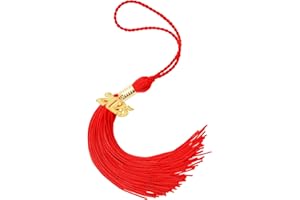 CYTOKIO Graduation Tassel 2025, 2025 Tassel Charm, Graduation Cap Tassel for Graduation Cap 2025 Graduation Hat Decoration Tassel with The 2025 Year Gold Charm for Graduation Party Ceremonies Red