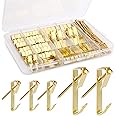 Picture Hangers, 100 Pieces Picture Hanging Kits Including 30lb and 50lb Picture Hanging Hooks with Nails, Heavy Duty Picture