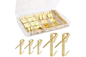 Picture Hangers, 100 Pieces Picture Hanging Kits Including 30lb and 50lb Picture Hanging Hooks with Nails, Heavy Duty Picture