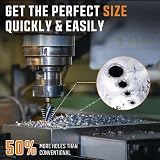 ss shovan 3Pcs Premium HSS M35 Cobalt Step Drill Bit Set TiAlN 1/4-7/8" view 9