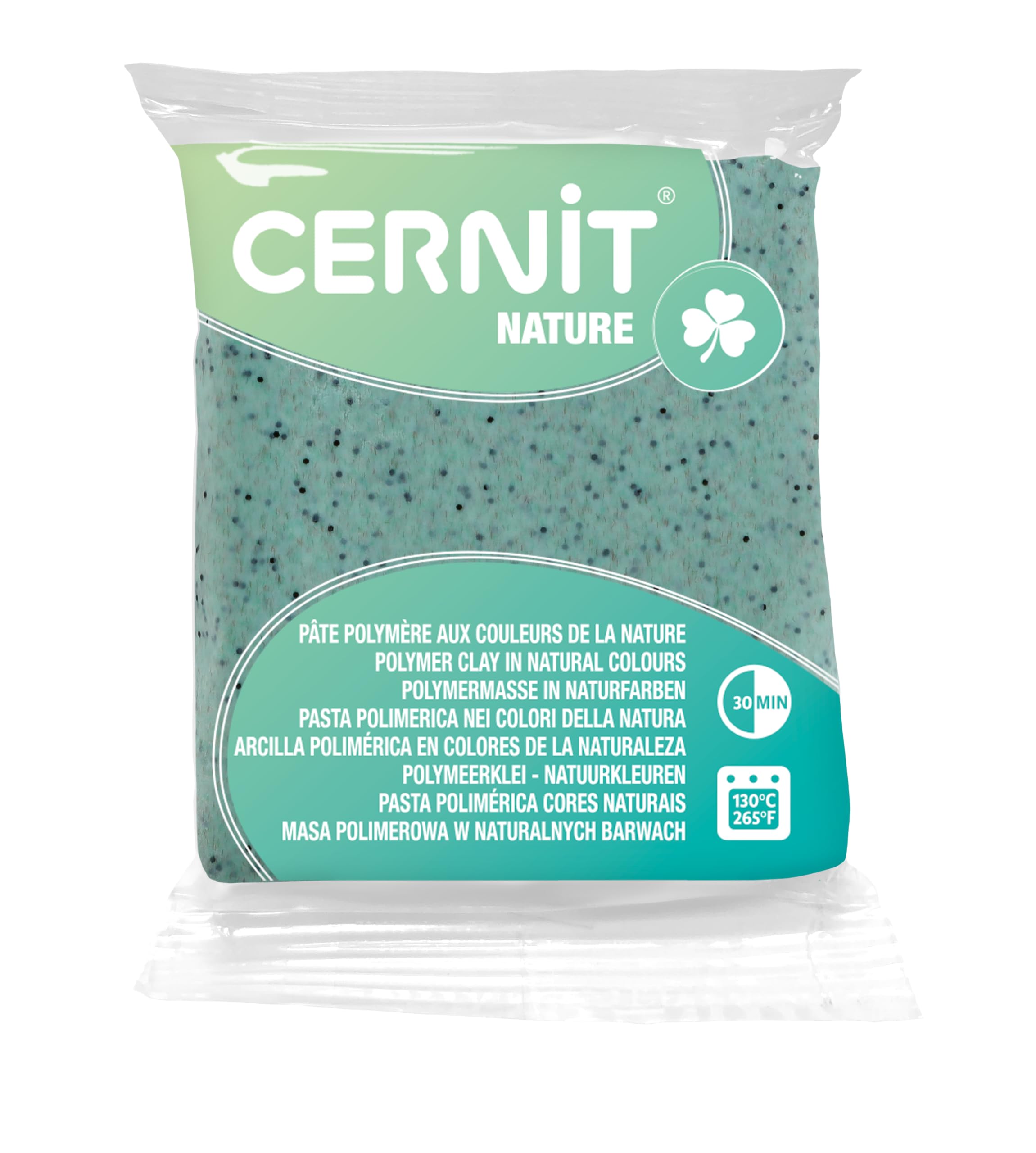 CERNIT CE0940056988C - A Packet of Polymer Clay Block - Nature Range - Modelling and Baking Clay - Basalt Colour - 56 g block - Manufactured in Belgium