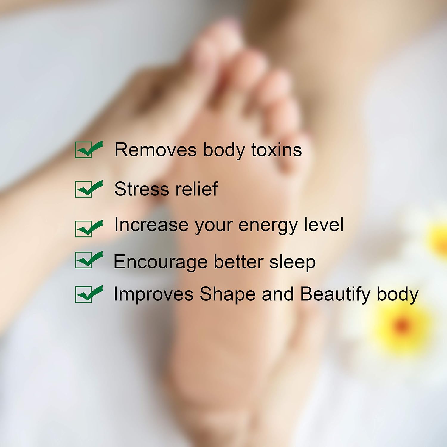 Kurtzy Detox Foot Pads (100 Pack), Patches with 100 Adhesive Sheets for Feet, Relieve Stress & Pain - Image 5