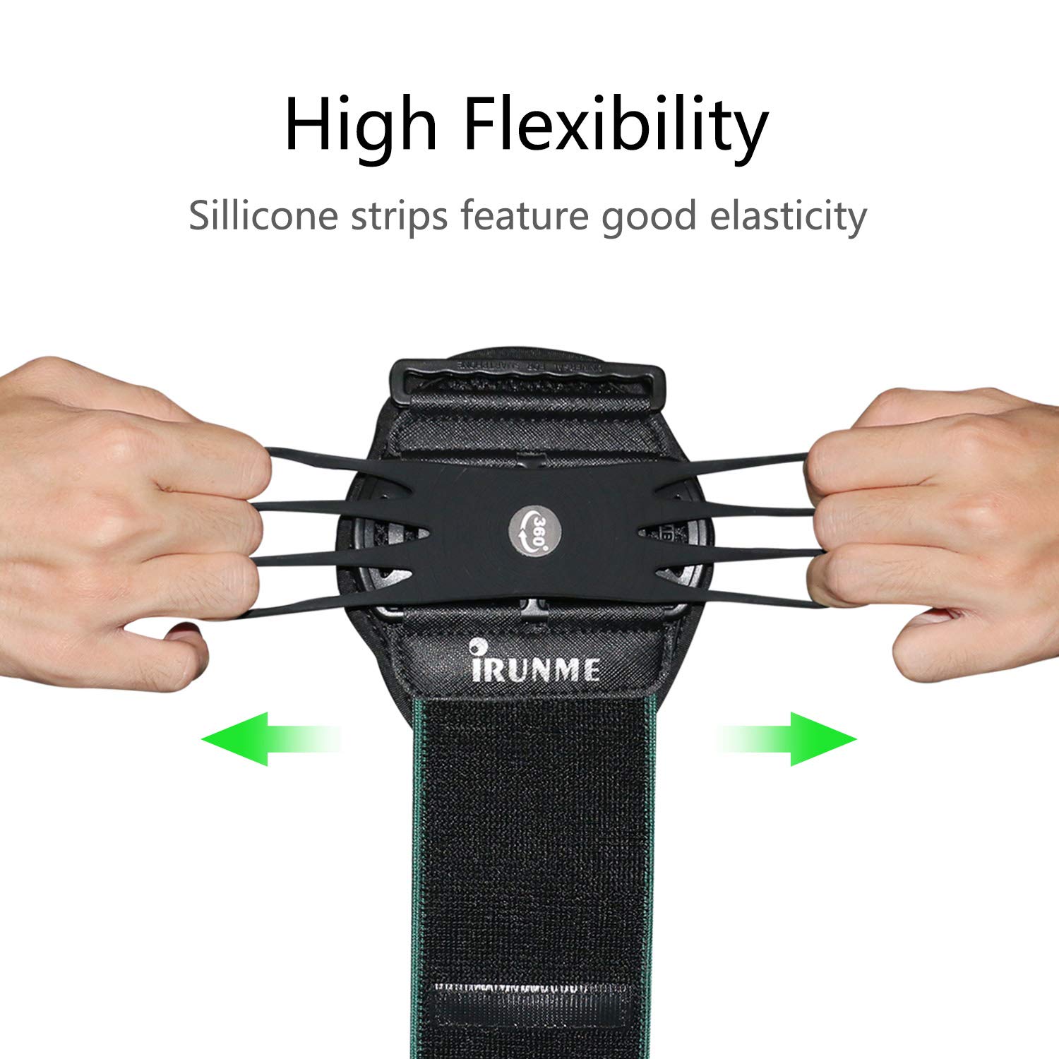 Wristband Phone Holder, 360°Rotatable Universal Sports Wristband for Running, Cycling, Jogging, Hiking, Walking Compatible with Galaxy S8 / Google Pixel