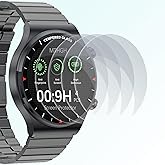 MTHGH 32mm(1.26inch) Diameter Screen Protector,(4 Pack) 9H Hardness Tempered Glass Screen Protector for Universal Round Watch with Anti-Scratch,Anti-Explosion,Bubble-Free,High-Definition