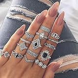 Amazon.com: Aimimier 13 Pcs Bohemian Stackable Joint Knuckle Ring Set ...