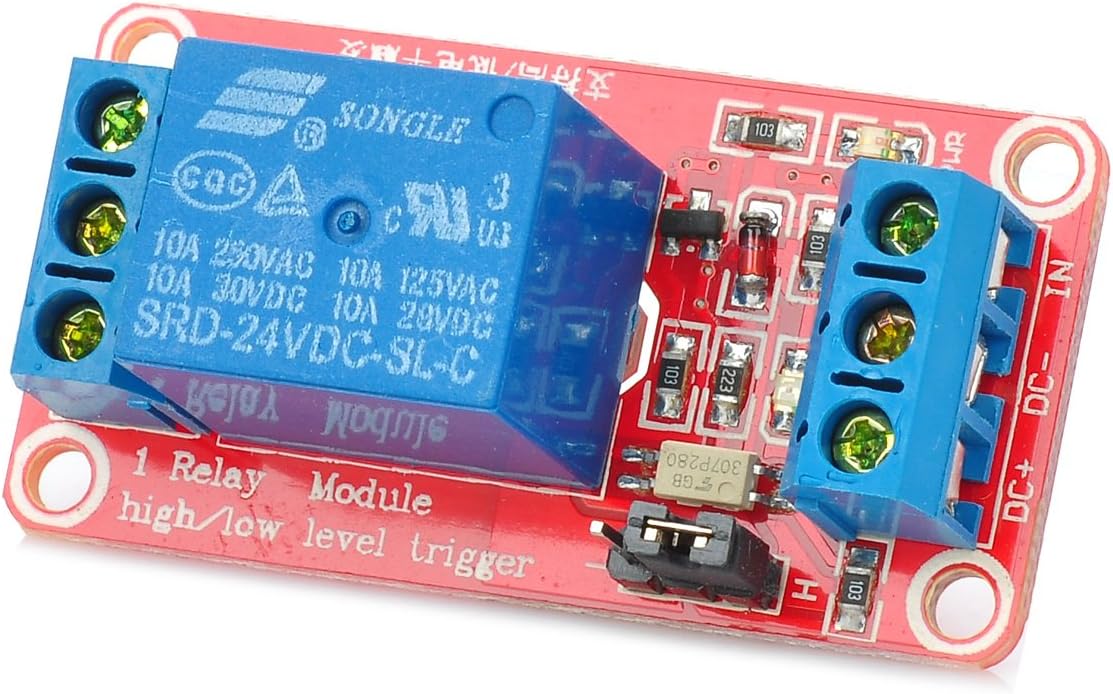 Módulo de relé 1 canal 24 V módulo de relé para Arduino – rojo + azul ...