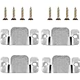 Mudder 4 Pcs Universal Sectional Couch Bracket Sofa Interlocking Sofa Connector Bracket Couch Sectional Connectors with Screws Sectional Sofa Clips (Screw,3.86 x 1.81 Inches)