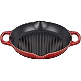 Le Creuset Enameled Cast Iron Signature Deep Round Grill, 9.75", Cerise