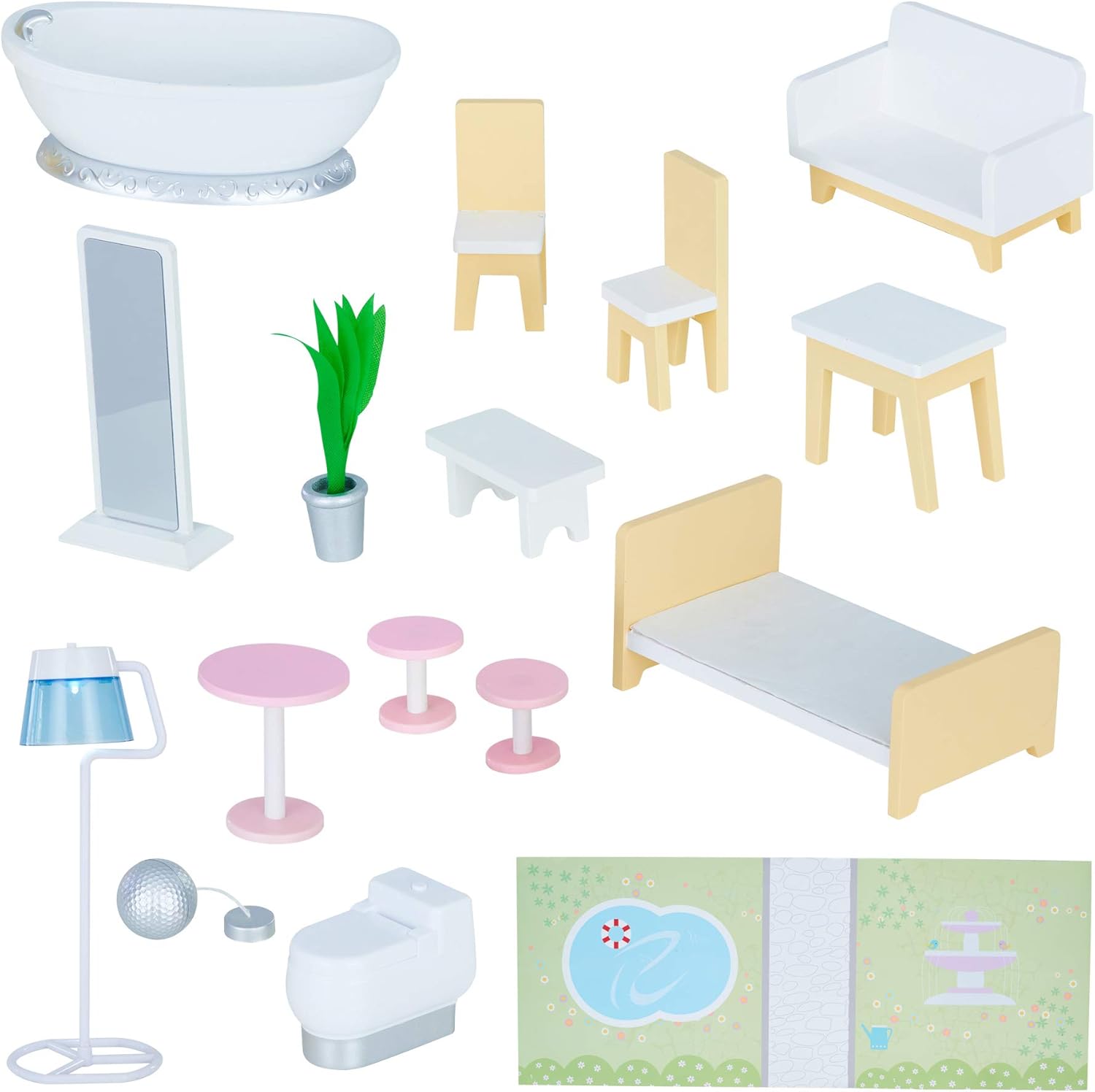 Olivia’s Little World Large Grand Purple Dolls House Wooden Doll House