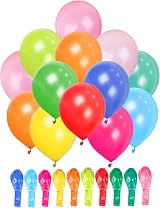 SHATCHI Rainbow Party Balloons 50 Pack 12 Inch Biodegradable Latex