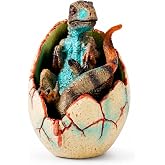 Baby Dinosaur Egg Toy, Velociraptor Figure in Detachable Eggshell for Kids | Realistic PVC hatch-style collectible with detailed texture for pretend play, desk decor, birthdays, gifts, and dinosaur fans