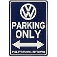 Volkswagen Parking Only Metal Sign - Vintage Volkswagen Sign for Garage or Man Cave
