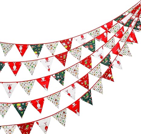 Pinkblume Christmas Decorations Kit Fabric Bunting Banner Xmas