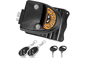 BEETRO RV Keyless Entry Door Lock Latch Handle, Zinc Alloy RV Lock with Back-lit Keypad, 2 Fobs, 2 Keys, Keyless Entry RV Door Lock for Travel Trailer Camper, Only Fit 2.75" x 3.75" Lock Hole