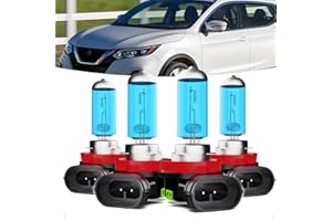 TTDBDAN Halogen Headlights Fit for Nissan Rogue 2014 2015 2016 2017 2018 2019 2020 Headlight Bulbs,H11/H8/H9 High Beam + H11/H8/H9 Low Beam Bright Front Lights,Plug And Play,Pack of 4