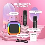 Dislocati Kids Karaoke Machine Bluetooth Speaker with 2 Microphones view 6