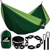 MalloMe Camping Hammock with Straps - Portable Outdoor Hammock for Adults, Kids - Single Hamac - 1 Person Hammocks - Tree Ham