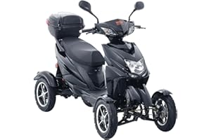VEVOR Heavy Duty 4-Wheel Mobility Scooters for Seniors & Adults 450lbs Capacity - 40 Miles 3-Speed Long Range, 500W All Terra