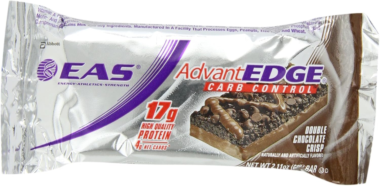 Amazon Com Eas Advantedge Carb Control Nutrition Bar Double Chocolate Crisp Pack Of 12 Health Personal Care