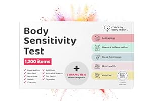 Check My Body Health | Body Sensitivity Test | Check for 1200 Different Intolerances | Easy to Use Home Hair Strand Testing Kit & Intolerance Screening for Adults | Results in 5 Days