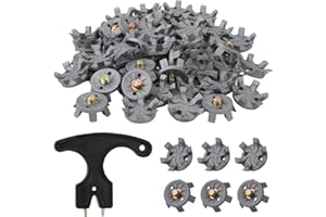 31pcs Golf Spikes, Golf Shoe Spikes Cleat with Golf Shoe Cleats Wrench Easy Installation Golf Spikes Pins Replacements for Go