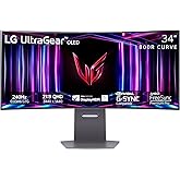 LG 34GS95QE 34-inch Ultragear OLED Curved Gaming Monitor WQHD 800R 240Hz 0.03ms DisplayHDR True Black 400 AMD FreeSync Premiu