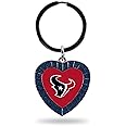 Rico Industries NFL Football Rhinestone Heart Keychain - Great Accessory