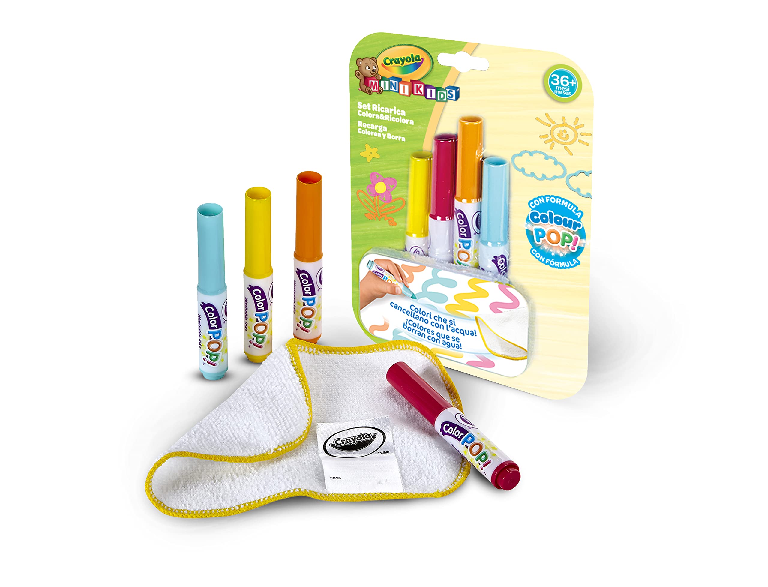 Crayola Mini Kids Colour Pop – 81-2007-E-000 4x Marker Refill – Water Washable Colouring