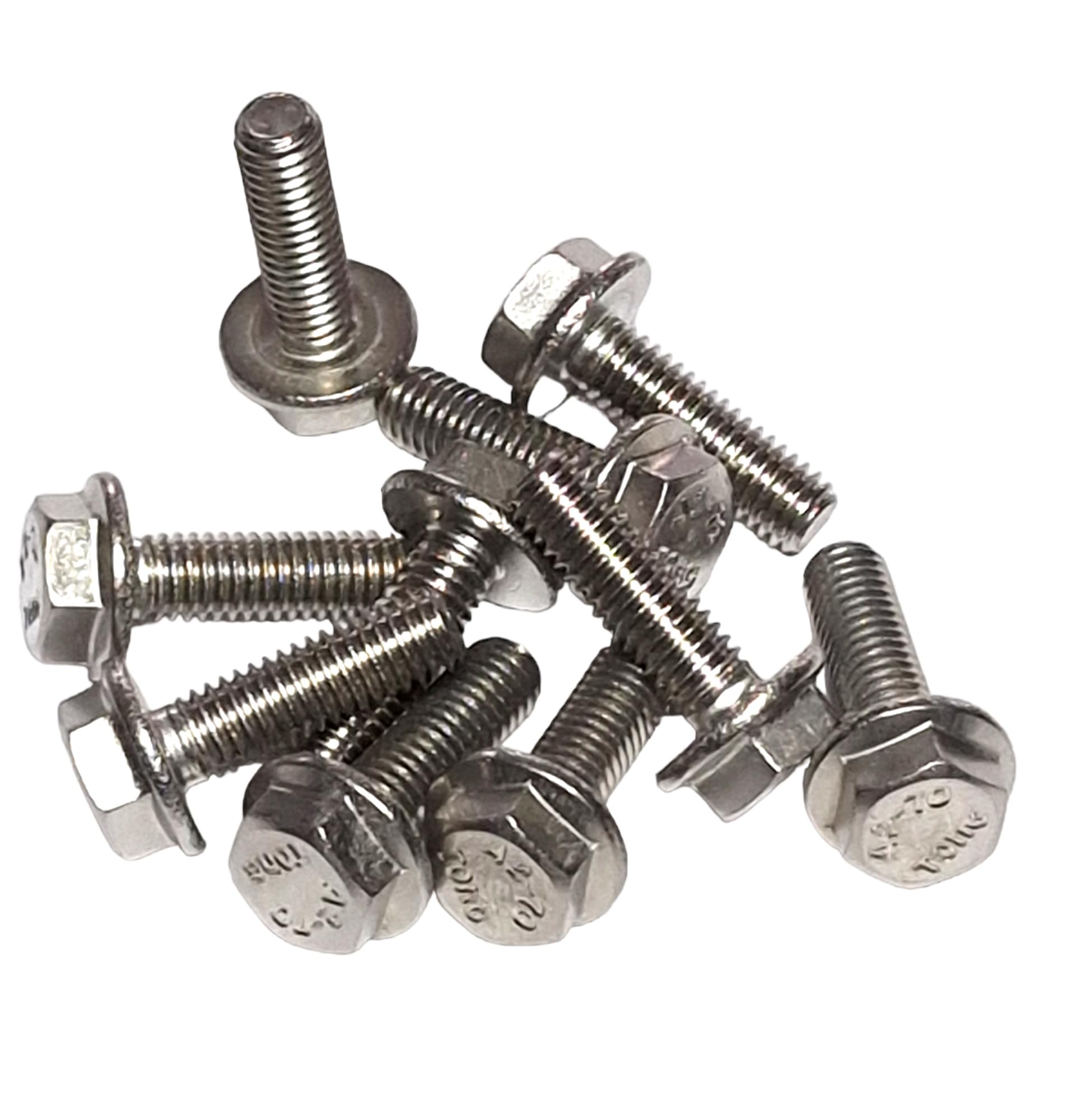 M5 x 16mm Flanged Hex Bolts Fully Threaded A2 Stainless Steel - Secure Fastening Solution for Various Applications (Pack of 10)