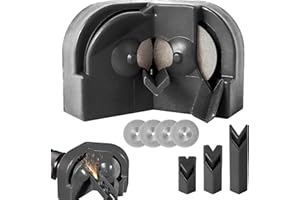 HOOYIYUUX Drill Bit Sharpener for All Bits, Multipurpose Drill Bit Grinding Sharpener with 4 Grinding Wheels, Drill Machine Blade Sharpening Tool for Carbide, Masonry, High-Speed Steel, Cobalt and Tin-Coated