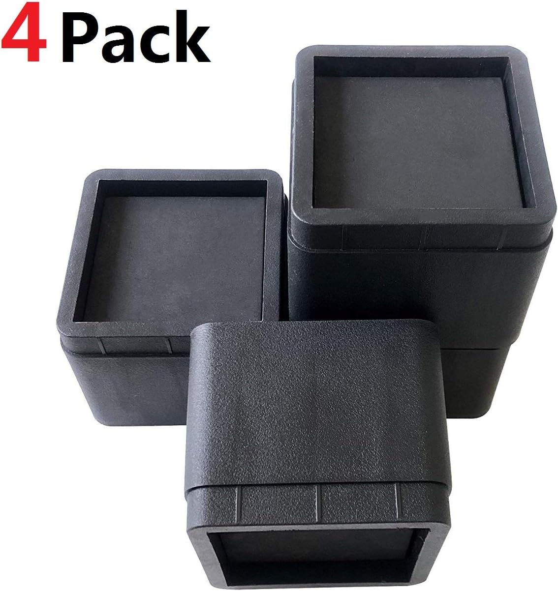 2 Inch Bed and Furniture Risers Heavy Duty Adjustable Bed Lifts Set of